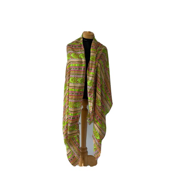 SPUN Subtle Luxury Women Designer Fashion Scarf Wrap Raw Edge 80 x 31” - Picture 1 of 10